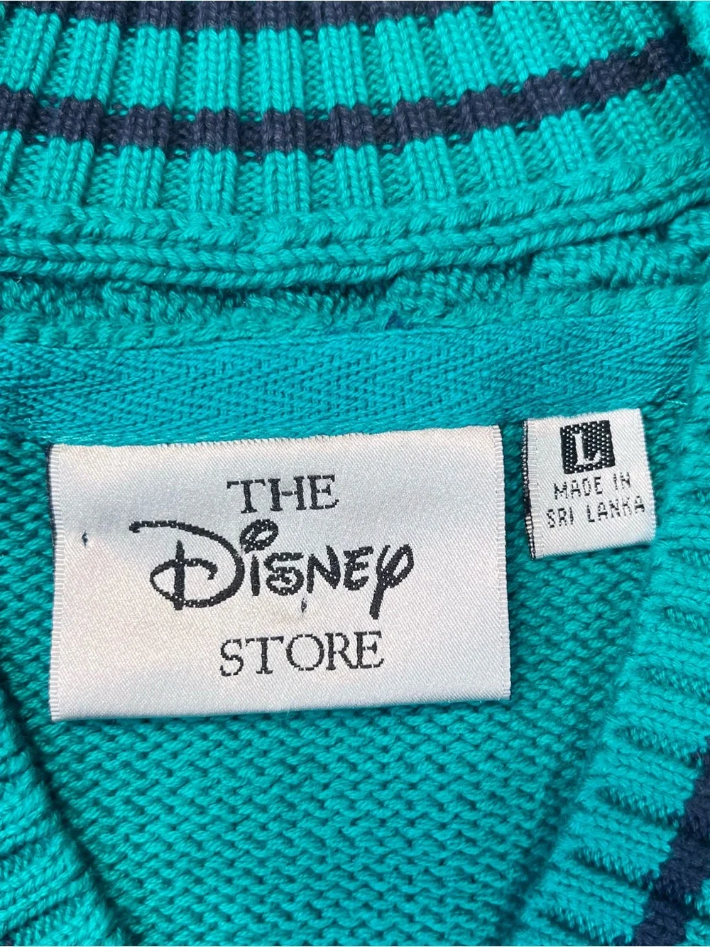 Vintage Disney Store Men’s L Green Knit Mickey Mouse Golf Cricket Sweater Vest - Picture 5 of 8